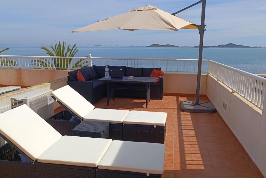 Top Floor Apartment Beachhouse, Beautiful Sea View, On The Beach! Картахена Экстерьер фото